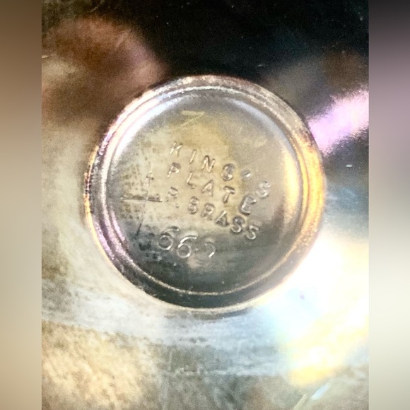 Genuine Brass King's Plate Wine Glass - Picture 7 of 10